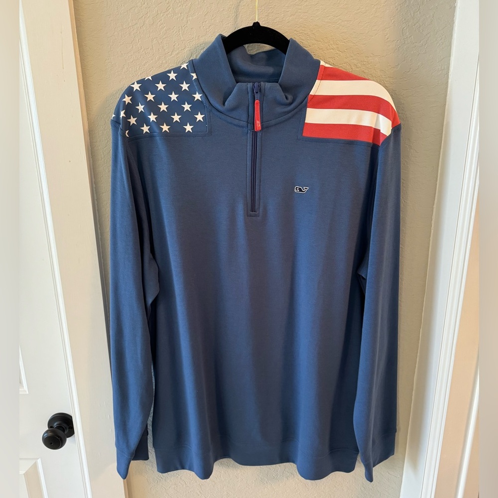 Vineyard Vines American Flag Pullover